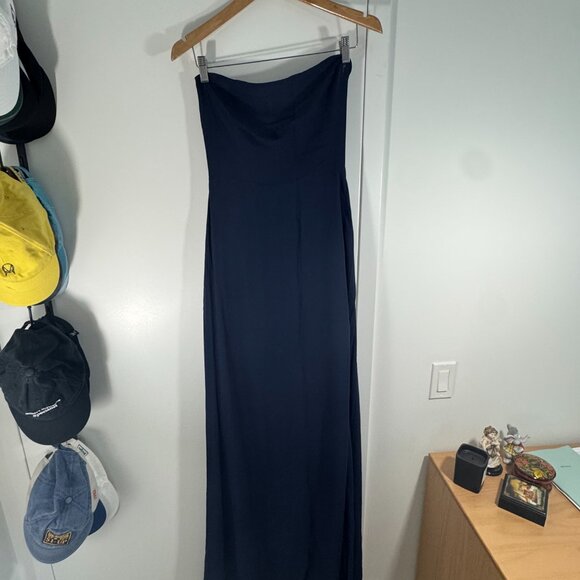 Reformation Strapless Slit Maxi Dress – Navy – Women’s 8 - Picture 2 of 3